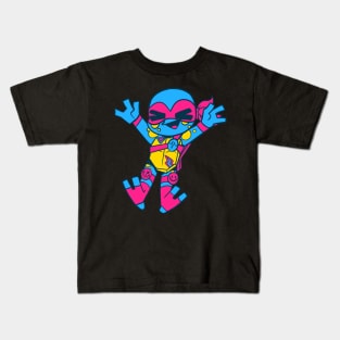 Mikey Pansexual Flag ROTTMNT Kids T-Shirt